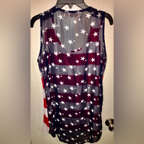 Womens American Flag Tank Top - Picture 2 of 3